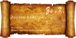 Zsilka Klára névjegykártya